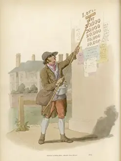 Antique Print Advertising Prints: Pyne - Bill Sticker