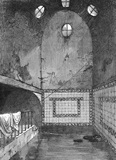 Queen Anne's Bath Print: A Historic London Watering Hole