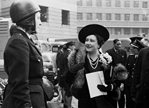 Queen Elizabeth reviews female LFB dispatch rider, WW2 Queen Elizabeth reviews female LFB dispatch rider, WW2