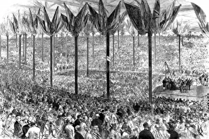 Queen Victoria laying the foundation stone of the Royal Albe Queen Victoria laying the foundation stone of the Royal Albe