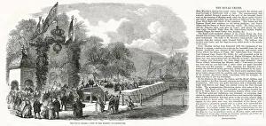 Queen Victoria visits maritime centre, Dartmouth in 1856. Date: 1856 Queen Victoria visits maritime centre, Dartmouth in 1856. Date: 1856