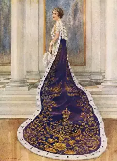 Queen Elizabeth's Coronation Robe Print 1937