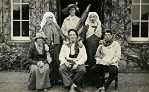 Vintage Fancy Dress Costumes Prints: Quex VAD patients in fancy dress