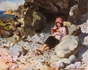 Woman On The Beach Prints: A quiet corner on Sark