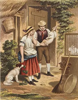 Rural Cottage Scene Print