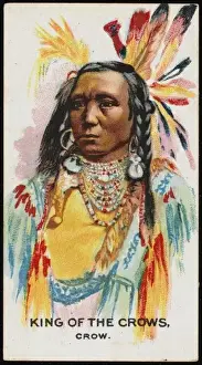 Print of Racial / King of Crows, a portrait of the Chief of the Crow tribe