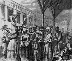 Railway Snacks: Gordonsville, Virginia Print 1882