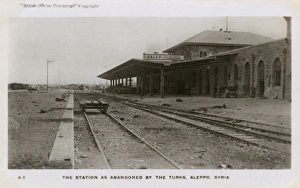 Railway Station as abandoned by the Turks - Aleppo, Syria Railway Station as abandoned by the Turks - Aleppo, Syria
