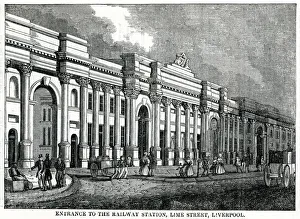 Railway station at Lime Street, Liverpool 1838 Railway station at Lime Street, Liverpool 1838
