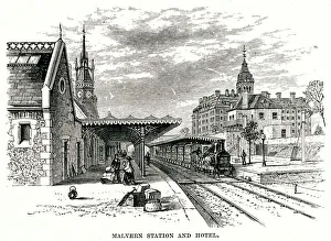 Railway station at Malvern, Worcestershire Railway station at Malvern, Worcestershire