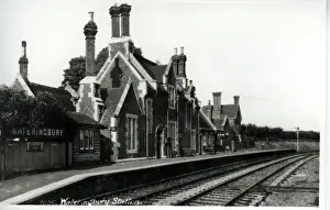 Vintage Railway Stations UK Prints: Railway Station, Wateringbury, Kent