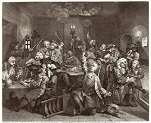 18th Century Art Prints: Rakes Progress 6