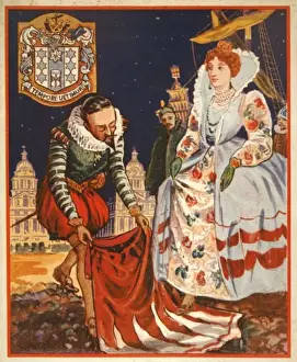 Tudor Era Portraits Prints: Raleigh & Elizabeth