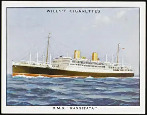 Vintage Nautical Prints: RANGITATA STEAMSHIP