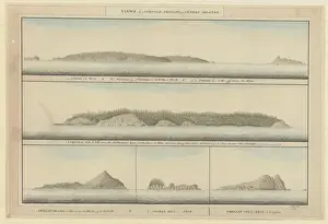 Rocky Island Landscape Prints: Raper drawing No. 21
