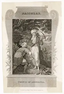 Tunnel Prints: Print of Rasselas and Imlac Digging a Tunnel