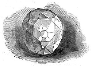 The Queen Mother Prints: The Re-cut Koh-i-noor Diamond Print, 1852 Engraving