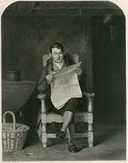 Historical Communication Methods Prints: Reading Newspaper