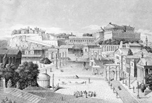 Reconstruction of the Roman Forum, Rome, Italy Reconstruction of the Roman Forum, Rome, Italy