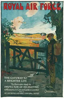 Recruitment Prints: RAF Recruitment Poster Print, London 1920s