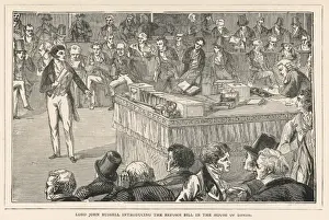 Reform Bill Print: Lord John Russell in the House of Lords