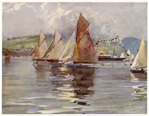 Scottish Maritime History Prints: Regatta on Clyde - 2