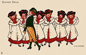 Regency Children Dandy Dick Print circa 1908