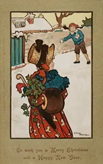 A Regency Christmas Print - Snowball Threat