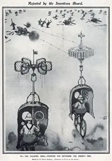 Heath Robinson Prints: Heath Robinson's Gallipoli Shell-Diverter Print, 1916