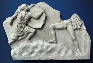 Relief with Amazonomachy. Athens, Greece. 2nd century AD Relief with Amazonomachy. Athens, Greece. 2nd century AD