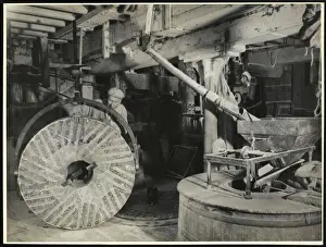 Old Water Mill Prints: Removing Stone at Mill