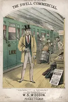 Rep on Platform A Print: Elegant Traveller Waiting for Train
