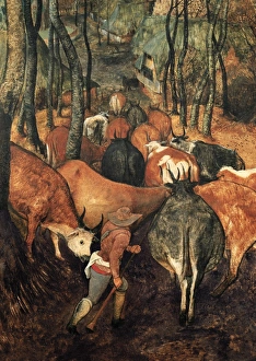 Return of the Herd. Left-hand lower detail Return of the Herd. Left-hand lower detail