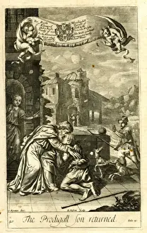 Print of The Return of the Prodigal Son circa 1688