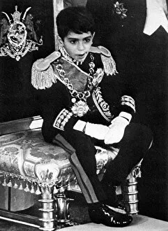 Images Dated 19th January 2018: Reza Pahlavi, Crown Prince of Iran - Shahs Coronation