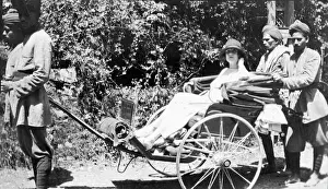 Rickshaw in Simla, India, 1920s Print