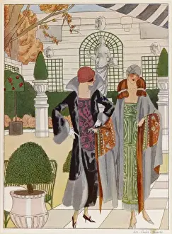 Prints of Ladies don t go to the Ritz in Paris for anything so vulgar as the grub : rather, its to show off their evening creations by Jeanne Lanvin Fashion Prints: Ritz Dinner Time Ladies Print