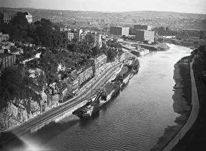 Prints of A fine overview of the River Avon and the city of Bristol, England, photographed from Brunels famous Clifton Suspension Bridge Clifton Suspension Bridge Prints: River Avon Print from Clifton Suspension Bridge