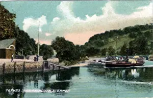 River Fal, Totnes, Devon Print: Falmouth Steamer 1900s