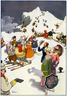 Heath Robinson Prints: William Heath Robinson's Riviera Holiday Makers Print