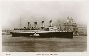 The RMS Aquitania (Cunard Line) in the Port of Liverpool The RMS Aquitania (Cunard Line) in the Port of Liverpool