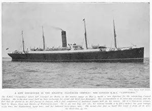 Cruise Ship Prints: RMS Carpathia Print: Cunard's Maiden Voyage 1903
