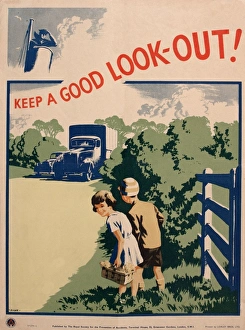 Road safety poster, Keep a Good Look-Out Road safety poster, Keep a Good Look-Out