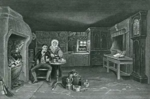 Robert Burns Print: The Poet by the Fireside