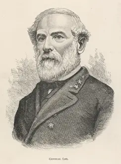 Robert E Lee Print - Engraved Portrait of American Confederate General