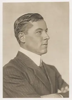 Robert W Service Print: English-born Canadian poet portrait