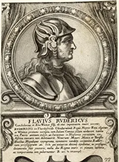 Print of Roderic, Visigoth King