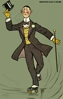 Roller Skating Adolphus Print, circa 1912