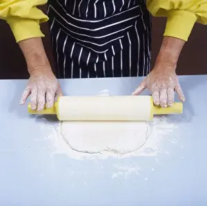 Rolling Pastry with a Rolling Pin Print, 1980