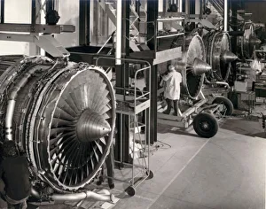Rolls-Royce RB211 turbofans during production at Derby Rolls-Royce RB211 turbofans during production at Derby